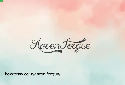 Aaron Forgue