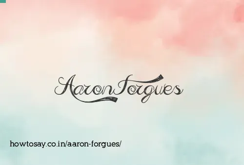 Aaron Forgues