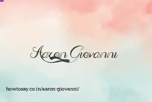 Aaron Giovanni