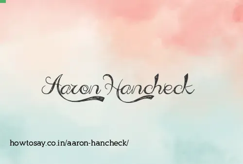 Aaron Hancheck