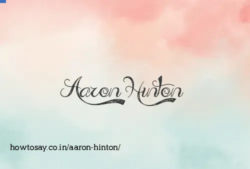 Aaron Hinton