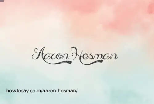 Aaron Hosman