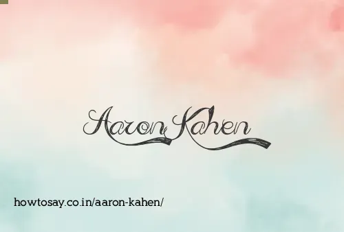 Aaron Kahen