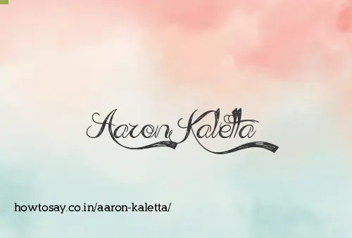 Aaron Kaletta