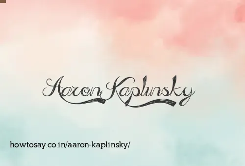 Aaron Kaplinsky