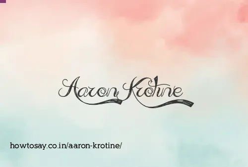 Aaron Krotine