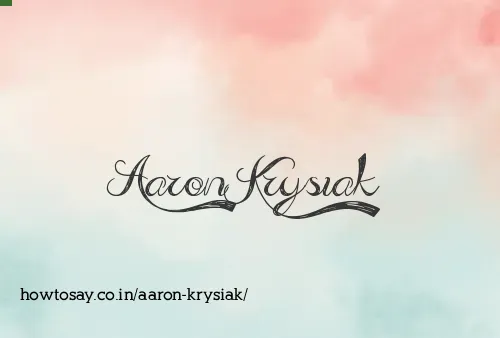 Aaron Krysiak