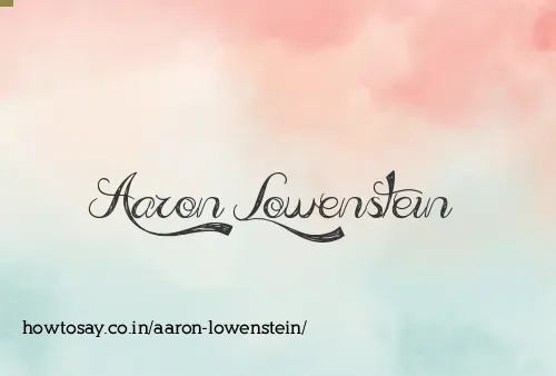 Aaron Lowenstein