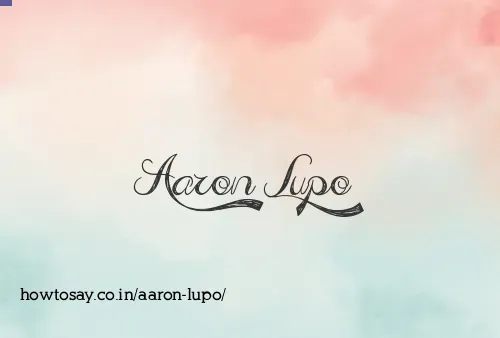 Aaron Lupo