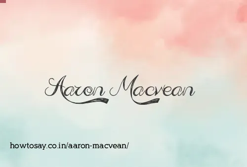 Aaron Macvean