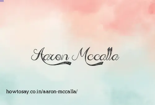 Aaron Mccalla