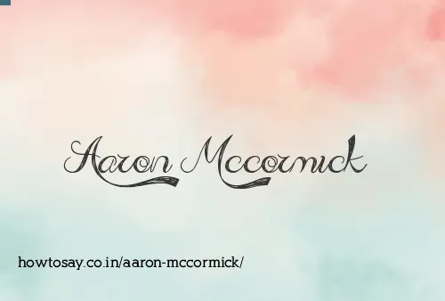 Aaron Mccormick