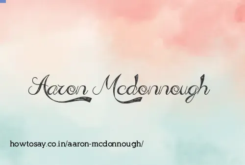 Aaron Mcdonnough