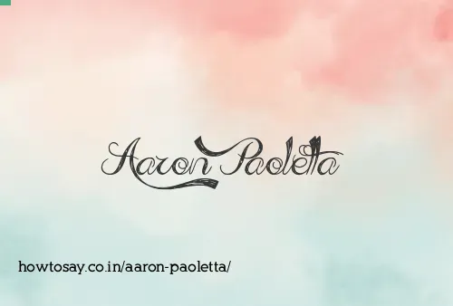 Aaron Paoletta