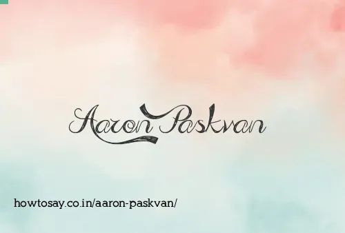 Aaron Paskvan
