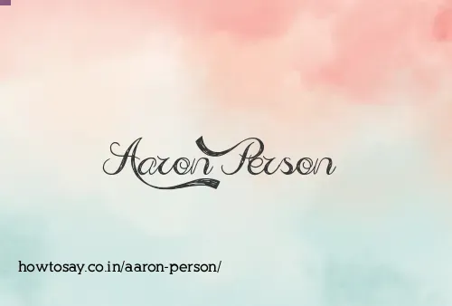 Aaron Person
