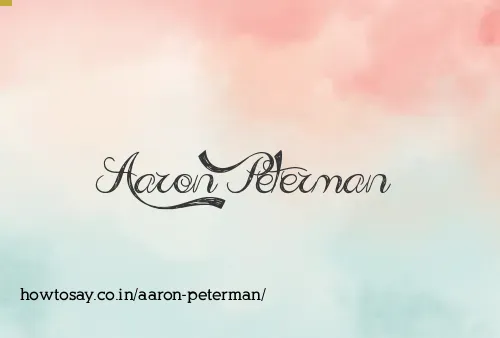 Aaron Peterman