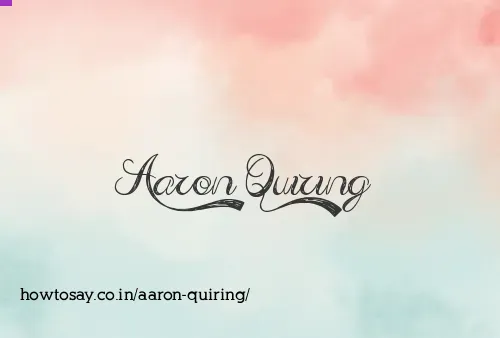 Aaron Quiring