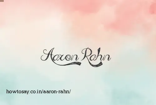 Aaron Rahn