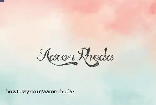 Aaron Rhoda