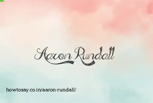Aaron Rundall