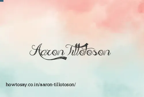 Aaron Tillotoson
