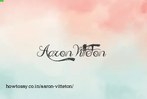 Aaron Vitteton