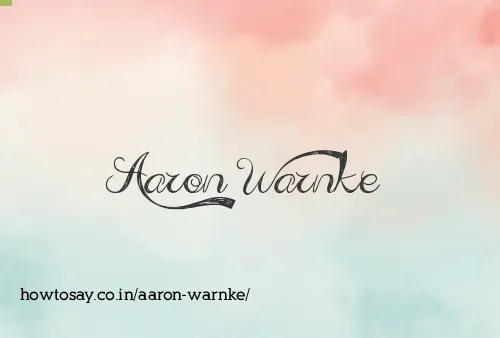 Aaron Warnke