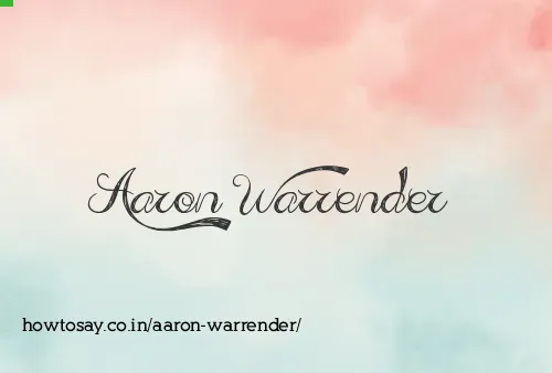 Aaron Warrender