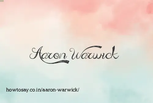 Aaron Warwick
