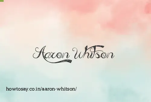 Aaron Whitson
