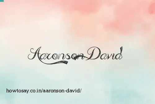 Aaronson David