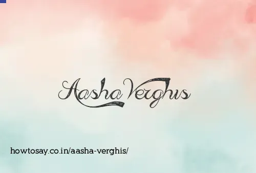 Aasha Verghis