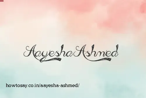Aayesha Ashmed