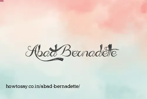 Abad Bernadette