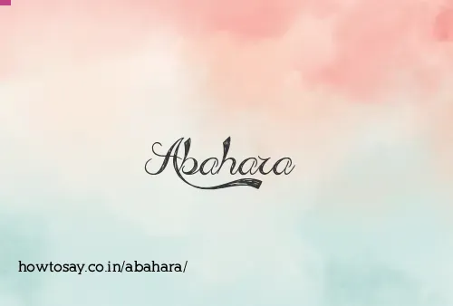Abahara