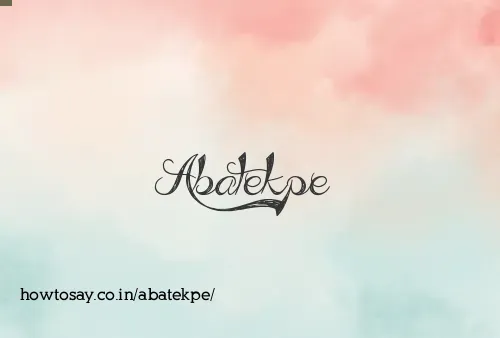 Abatekpe