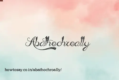 Abathochroally