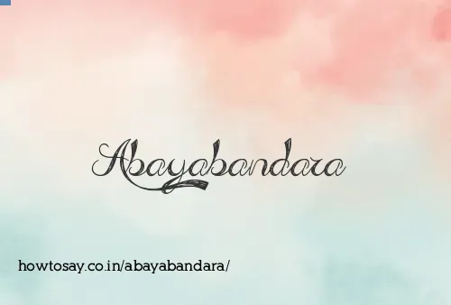 Abayabandara