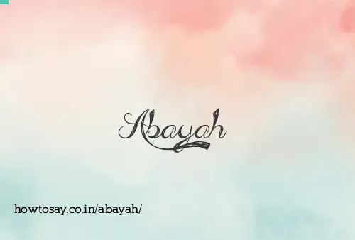 Abayah