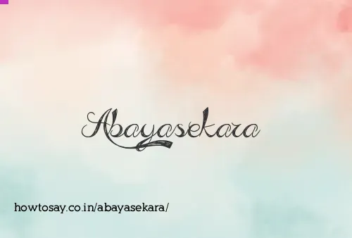Abayasekara
