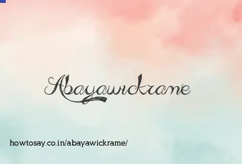 Abayawickrame