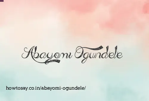 Abayomi Ogundele