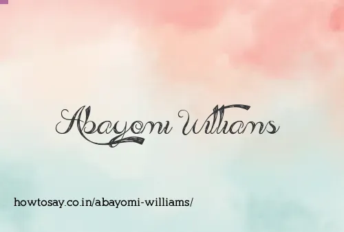Abayomi Williams