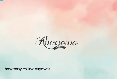 Abayowa