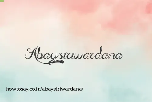 Abaysiriwardana
