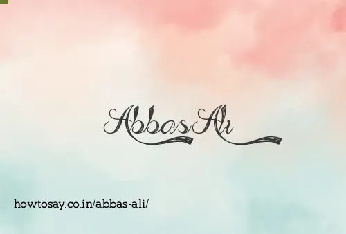 Abbas Ali