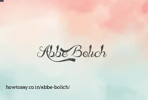 Abbe Bolich