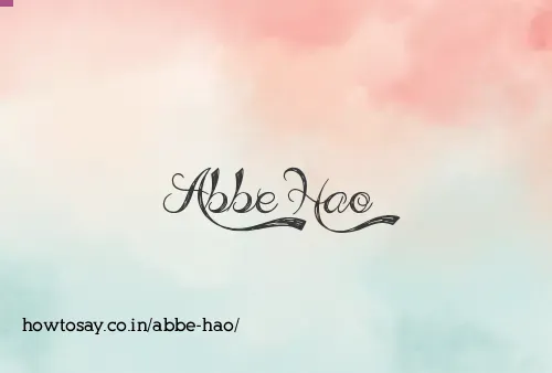 Abbe Hao