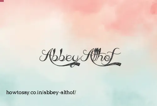 Abbey Althof